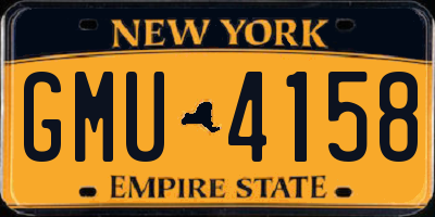 NY license plate GMU4158
