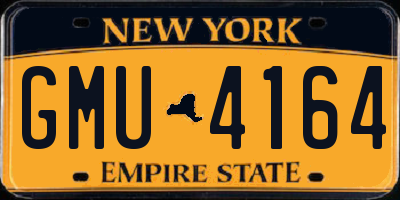 NY license plate GMU4164