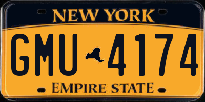 NY license plate GMU4174