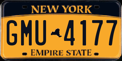 NY license plate GMU4177