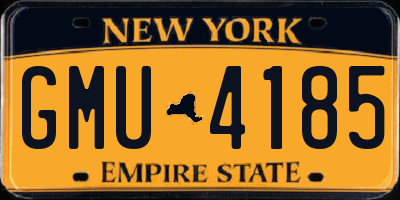 NY license plate GMU4185