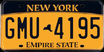 NY license plate GMU4195