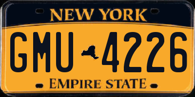 NY license plate GMU4226