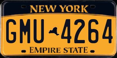NY license plate GMU4264