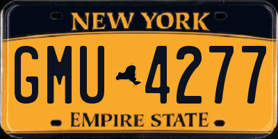 NY license plate GMU4277