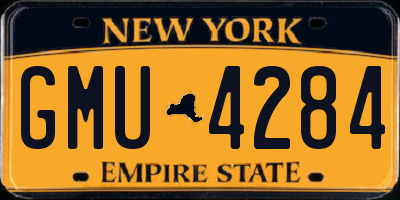NY license plate GMU4284