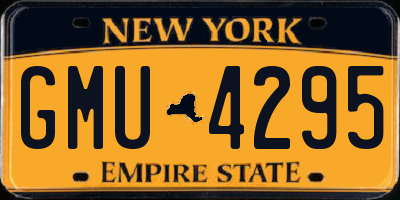NY license plate GMU4295