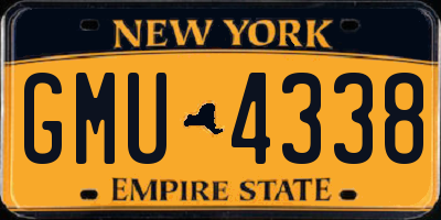 NY license plate GMU4338