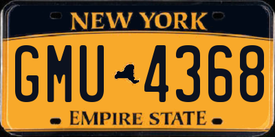 NY license plate GMU4368