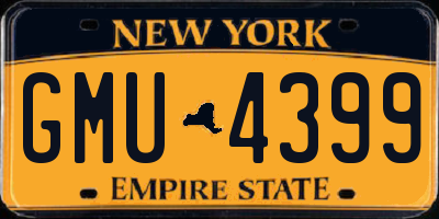 NY license plate GMU4399