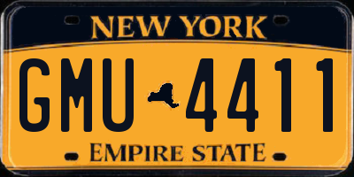 NY license plate GMU4411