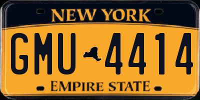 NY license plate GMU4414