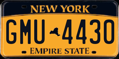 NY license plate GMU4430