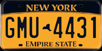 NY license plate GMU4431
