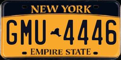 NY license plate GMU4446