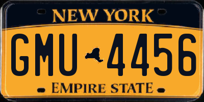 NY license plate GMU4456