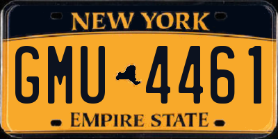 NY license plate GMU4461