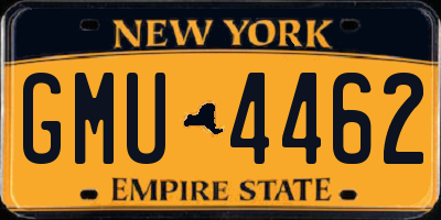 NY license plate GMU4462