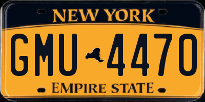 NY license plate GMU4470