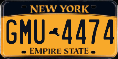 NY license plate GMU4474