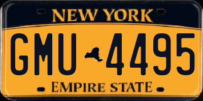 NY license plate GMU4495
