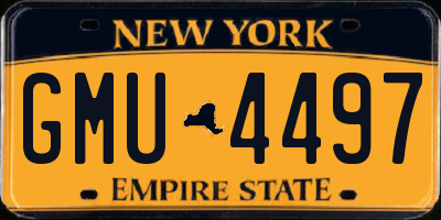 NY license plate GMU4497