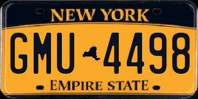 NY license plate GMU4498