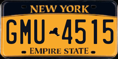 NY license plate GMU4515