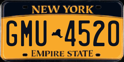 NY license plate GMU4520