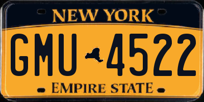 NY license plate GMU4522