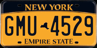 NY license plate GMU4529