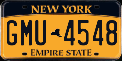 NY license plate GMU4548