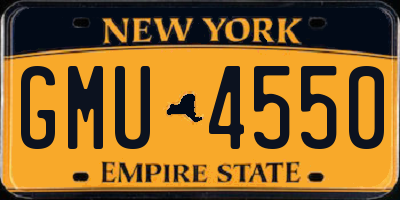 NY license plate GMU4550