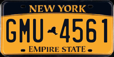 NY license plate GMU4561