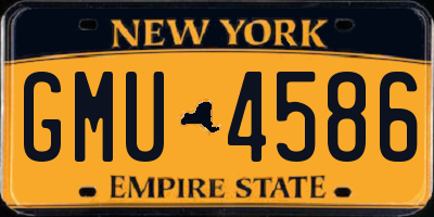 NY license plate GMU4586