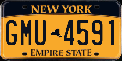 NY license plate GMU4591