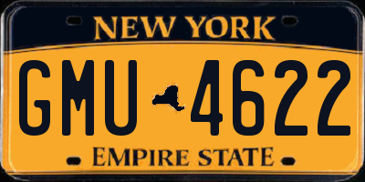 NY license plate GMU4622