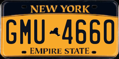 NY license plate GMU4660