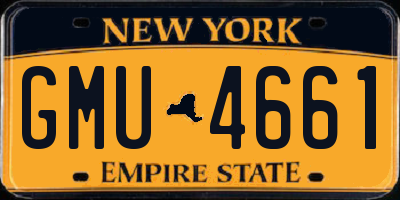 NY license plate GMU4661