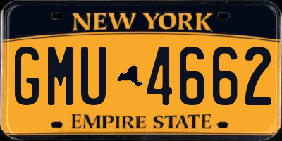 NY license plate GMU4662