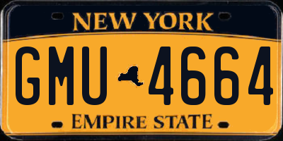 NY license plate GMU4664