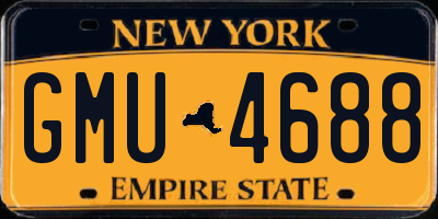 NY license plate GMU4688