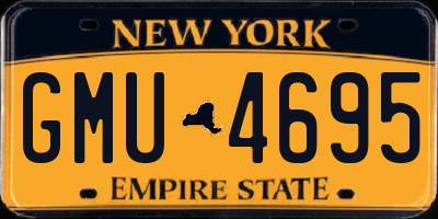 NY license plate GMU4695