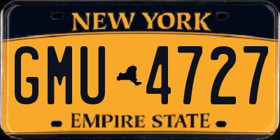 NY license plate GMU4727