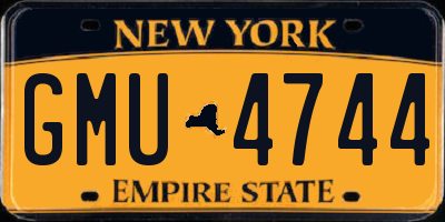 NY license plate GMU4744