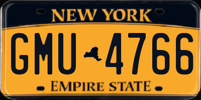 NY license plate GMU4766