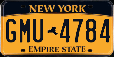 NY license plate GMU4784