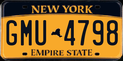 NY license plate GMU4798