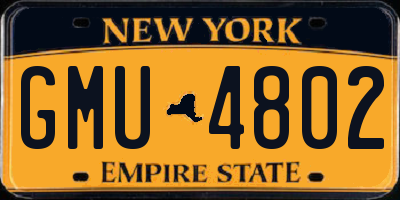 NY license plate GMU4802