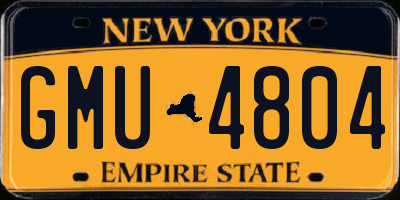 NY license plate GMU4804